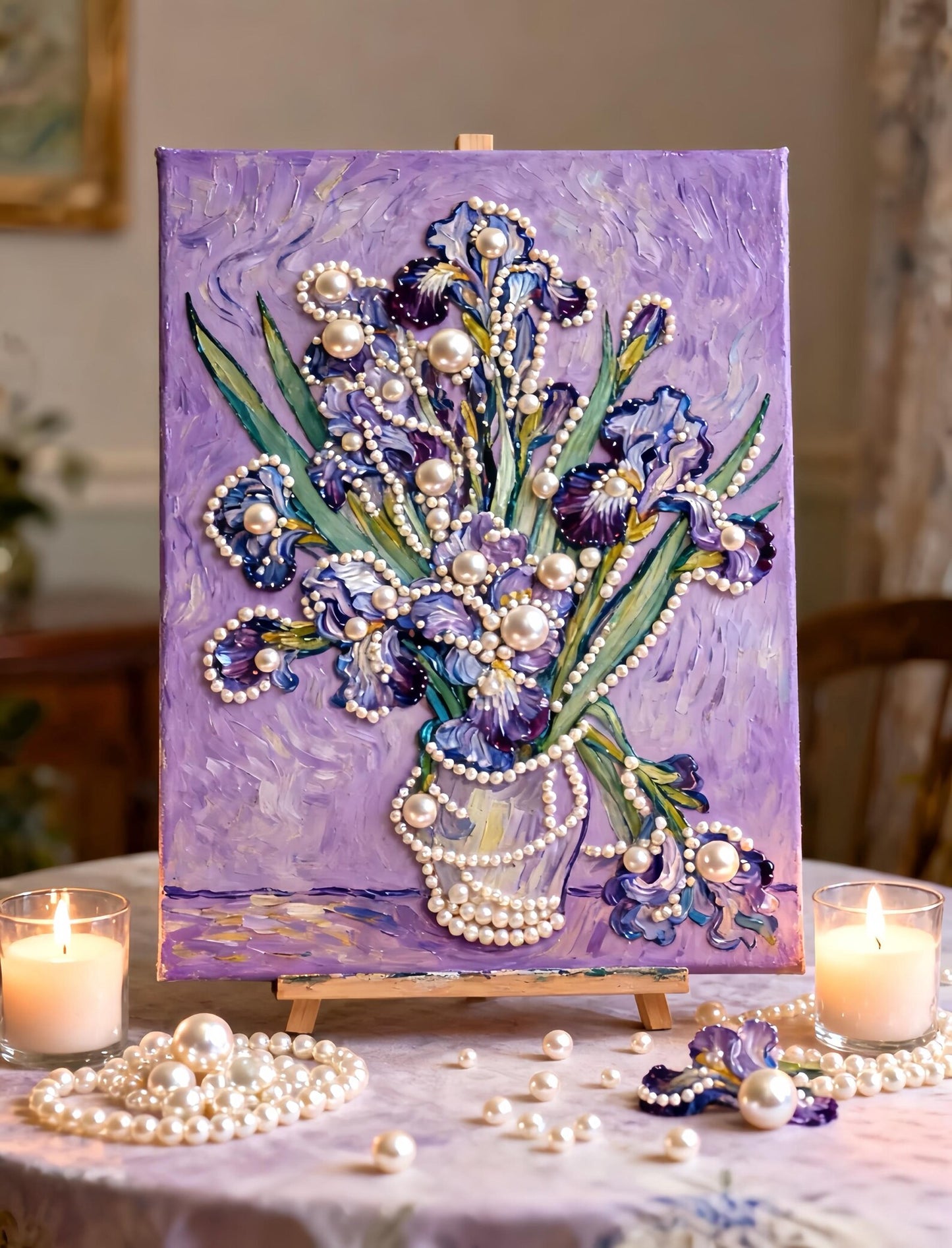 ✨DIY Beaded Art Kit - 🌷Iris Flowers Pearl Painting