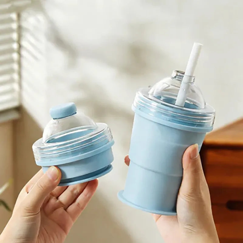 🧊Collapsible Ice Maker Cup with Lid & Straw