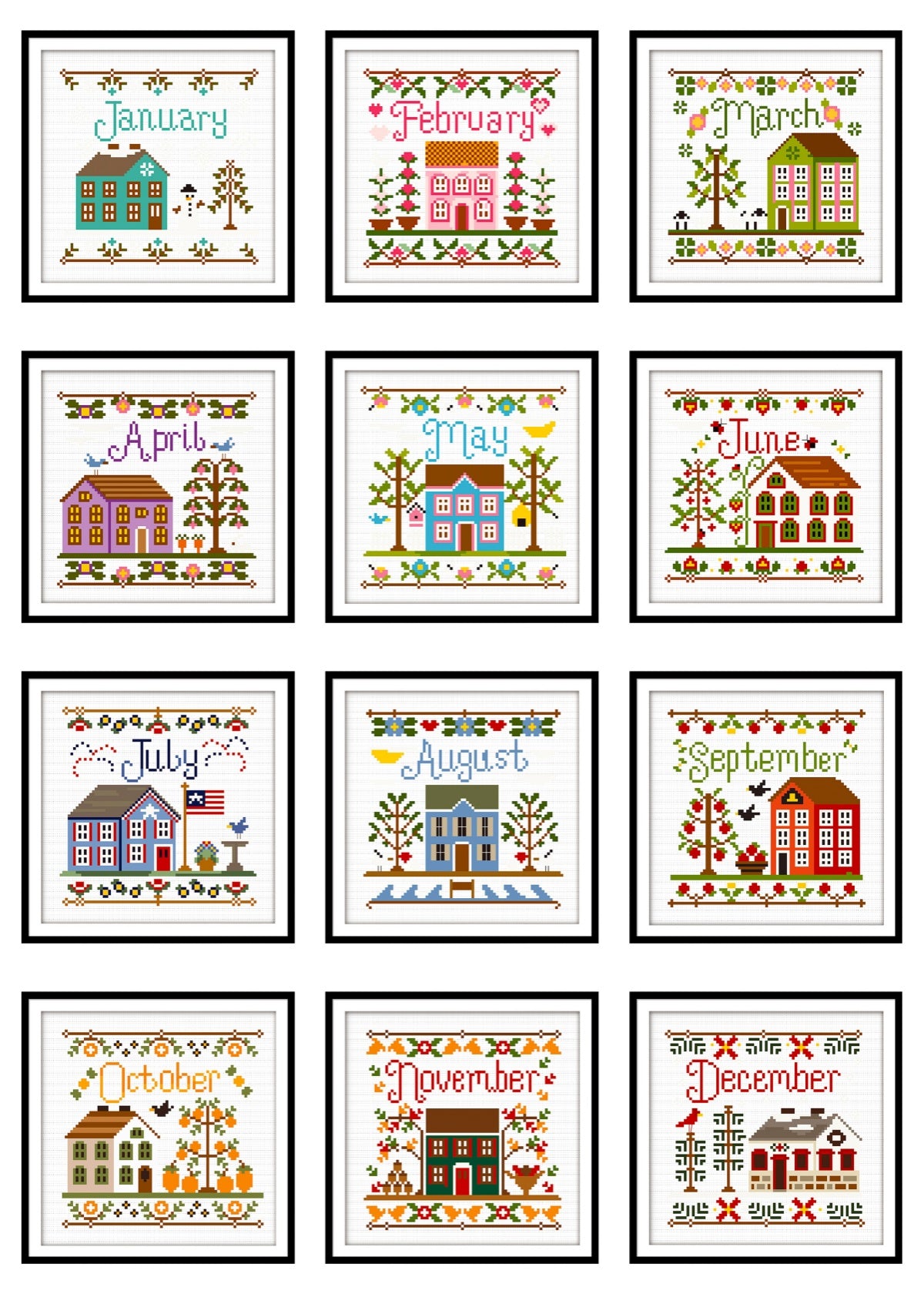 Little Houses Big Magic: A Year of Cross-Stitch Joy