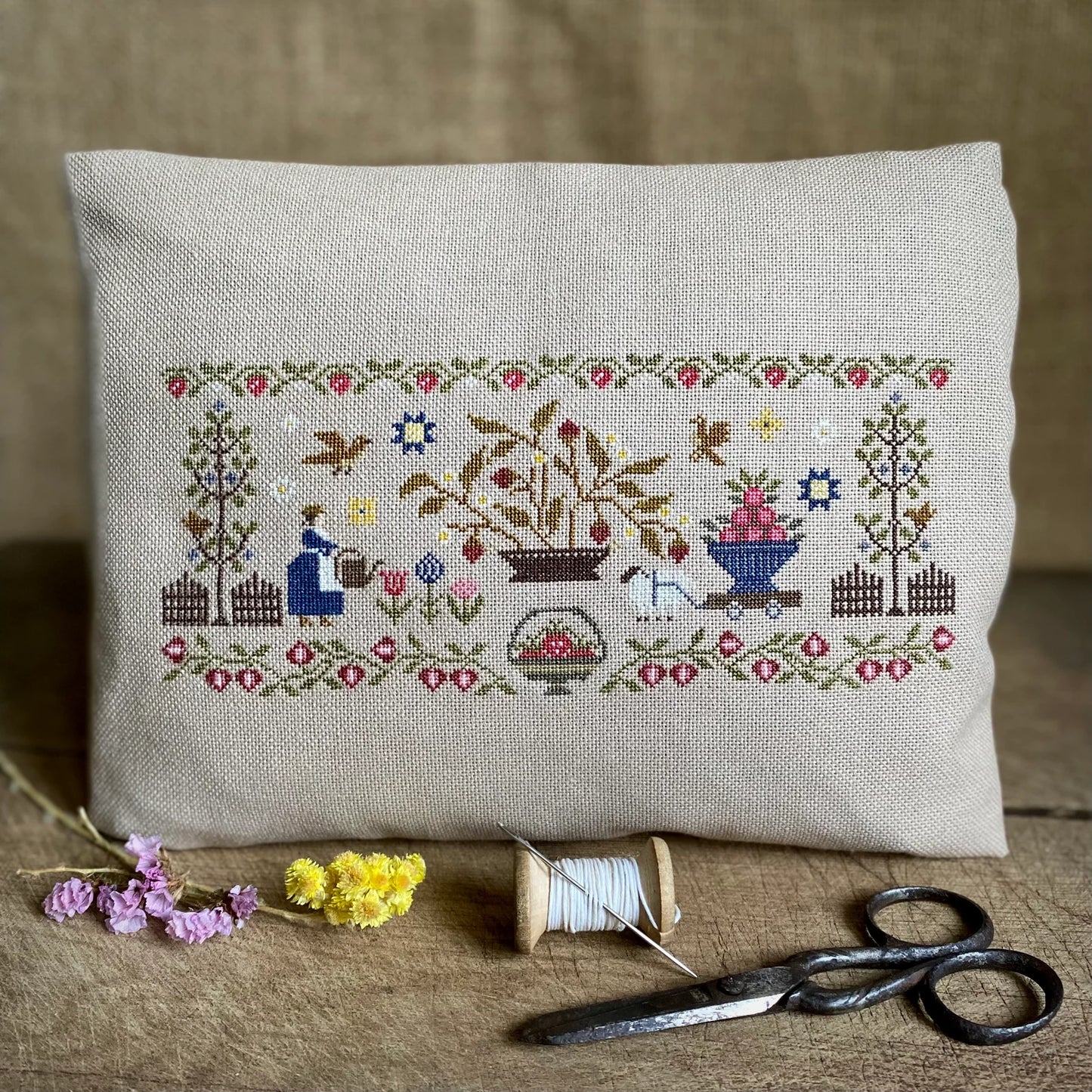 “My Sweet Garden Sampler” Cross Stitch DIY Kit🧵