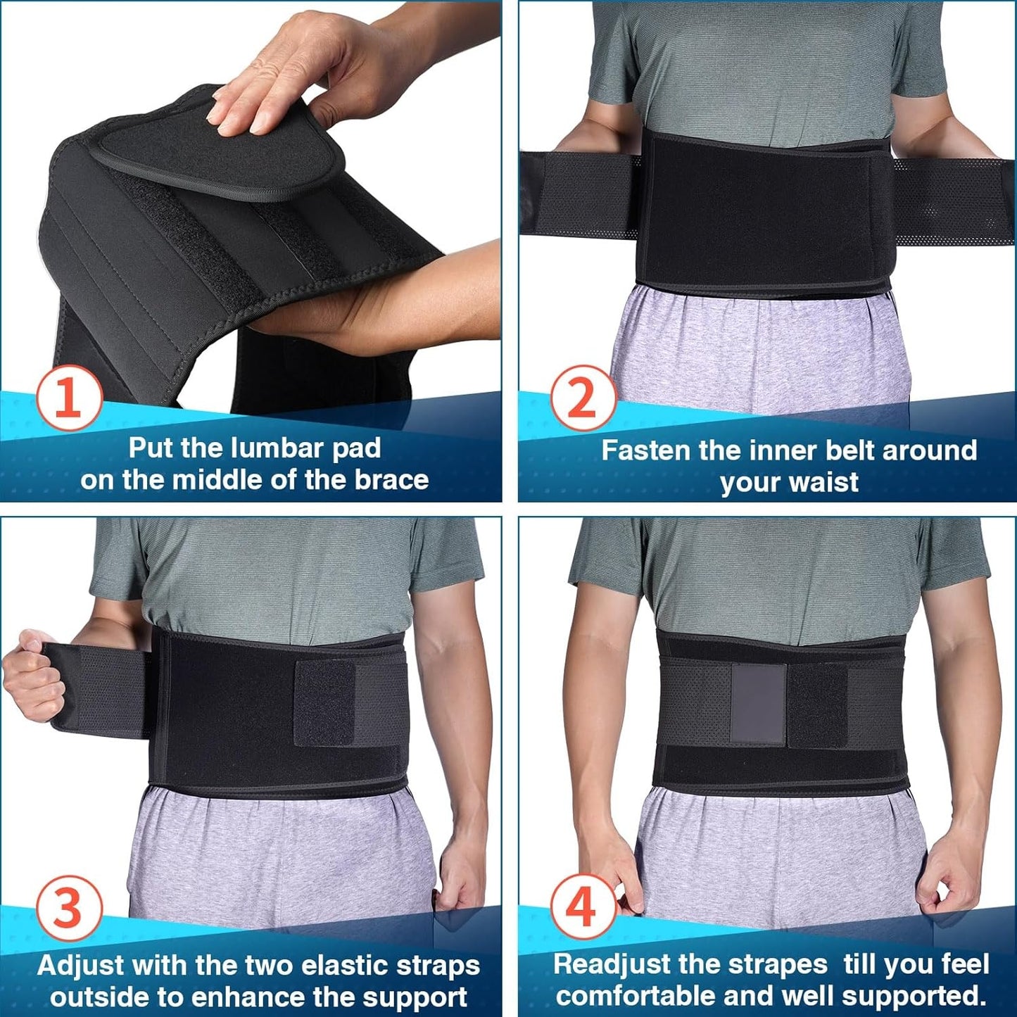 Back Brace Support Belt for Men & Women