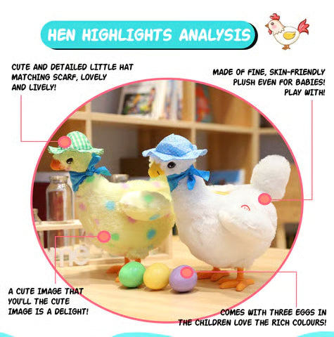 Plush Toys Laying Egg Musical Chicken🐓