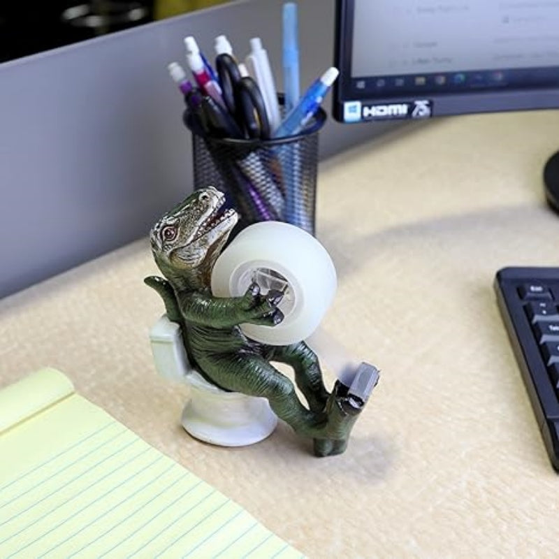 "Dinosaur on The Toilet" Tape Dispenser