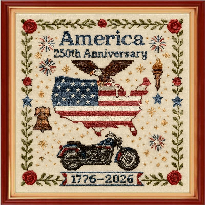 Independence Day 1776 - 2026 Cross Stitch Diy Kit🧵