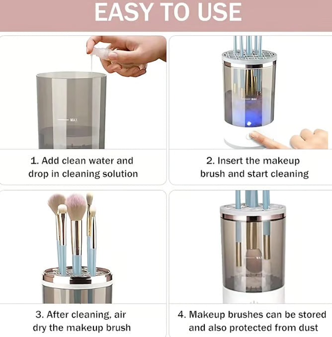 🌟3-in-1 Electric Makeup Brush Cleaner