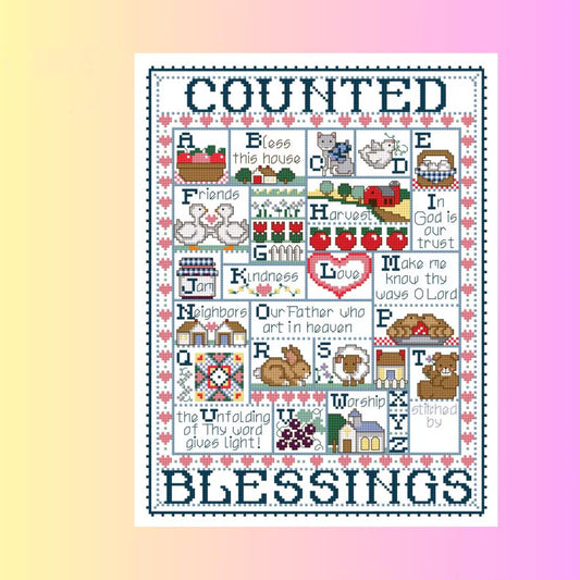 Faith-Inspired Counted Blessings Cross Stitch