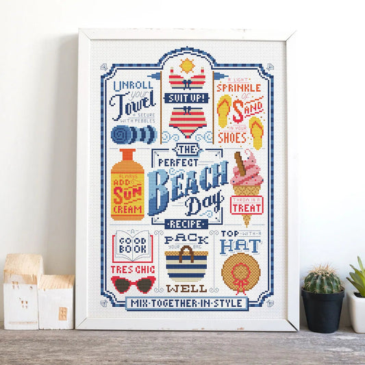 🏖️Beach Day Recipe Cross Stitch DIY Kits
