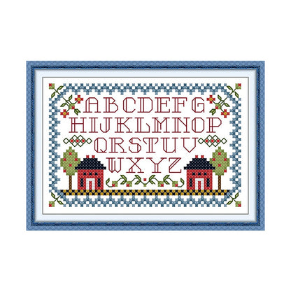 “Rustic Alphabet” Cross Stitch DIY Kit