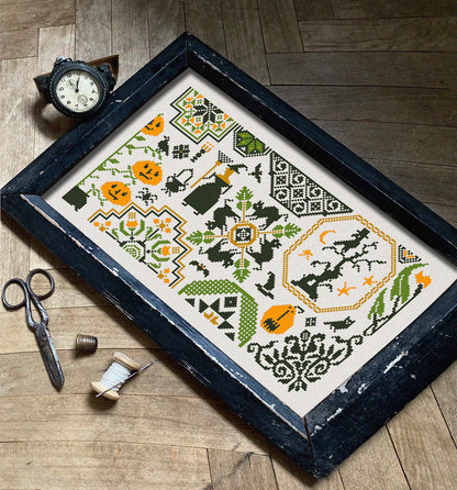 Halloween Mini Quaker Sampler Cross Stitch DIY Kit
