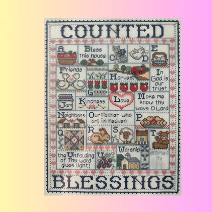 Faith-Inspired Counted Blessings Cross Stitch
