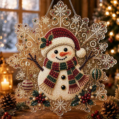 DIY Christmas Pearl Diamond Painting Kit – Sparkling Holiday Suncatcher Ornament for Festive Home Decor