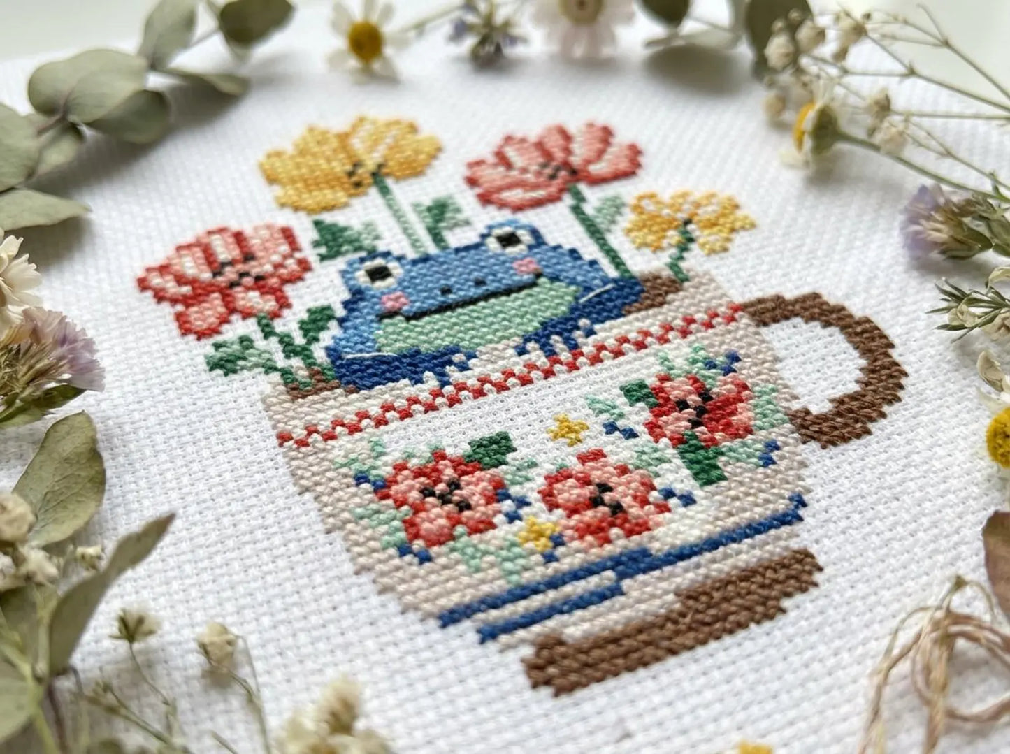 Cute Frog Cross Stitch DIY Kit