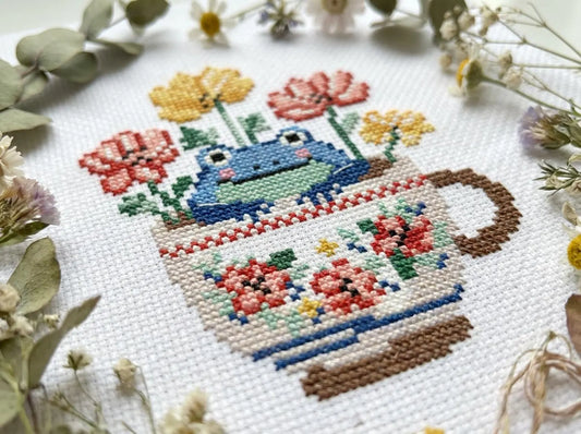 Cute Frog Cross Stitch DIY Kit