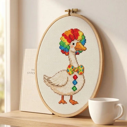 🦢Clown Duck Cross Stitch DIY Kit