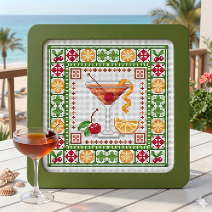 🍸Summer Cocktails Cross Stitch DIY Kit