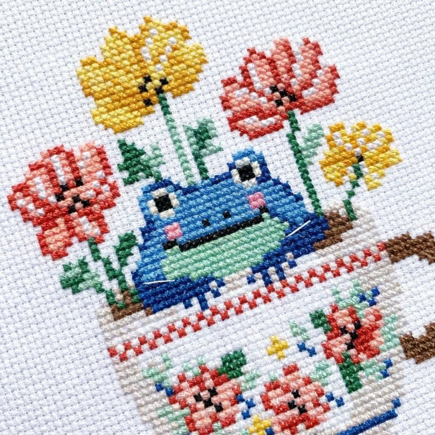 Cute Frog Cross Stitch DIY Kit