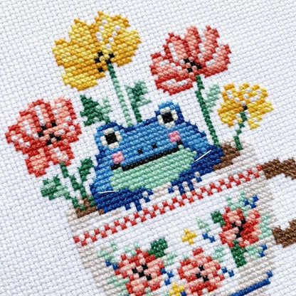 Cute Frog Cross Stitch DIY Kit