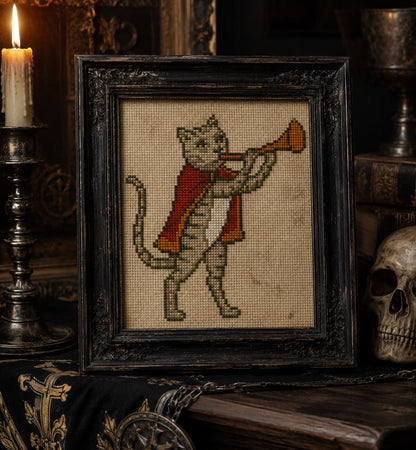 Medieval Cat Cross Stitch DIY Kit