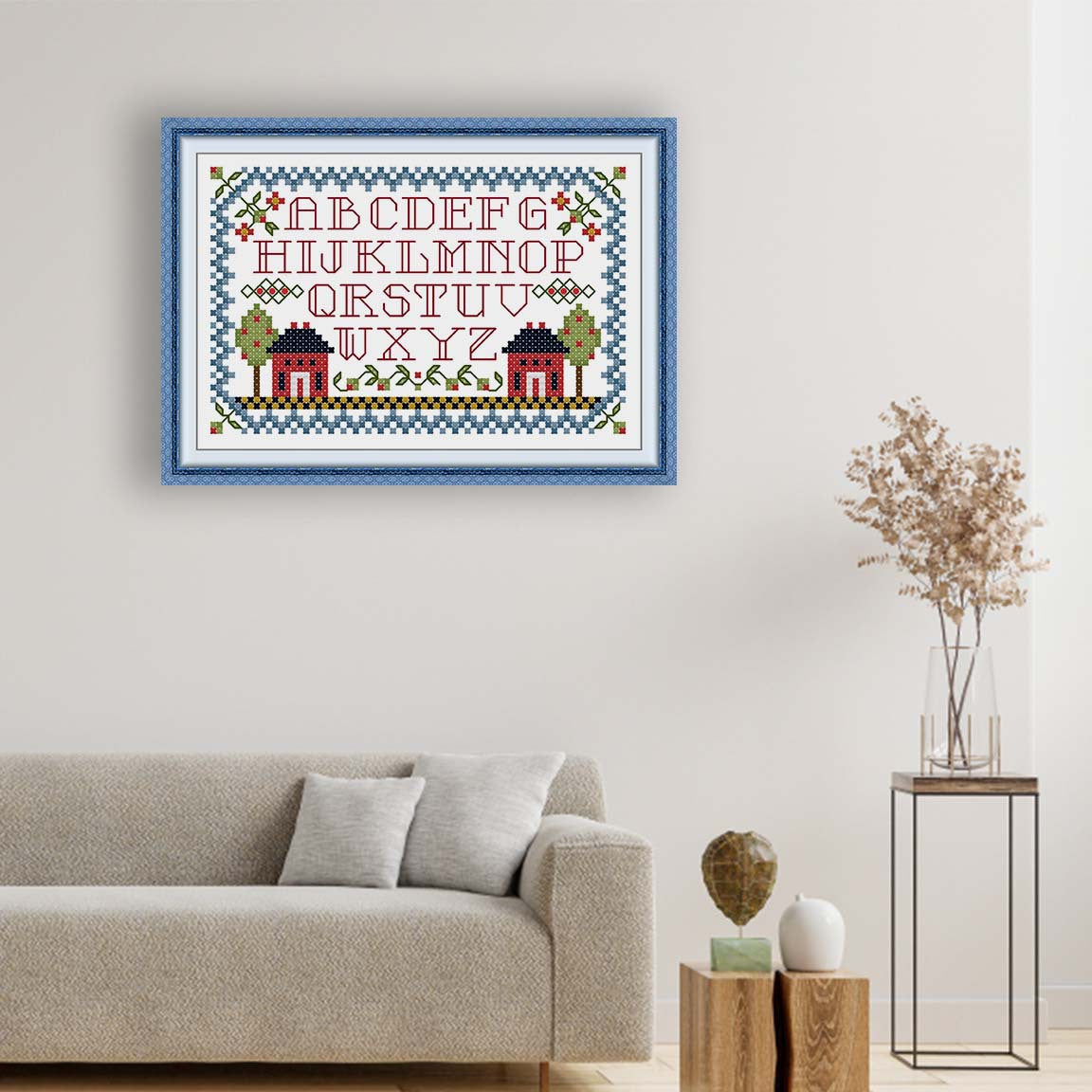 “Rustic Alphabet” Cross Stitch DIY Kit