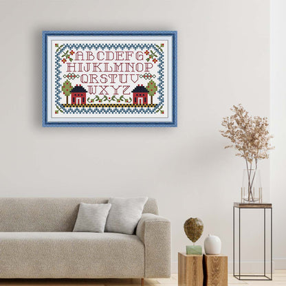 “Rustic Alphabet” Cross Stitch DIY Kit