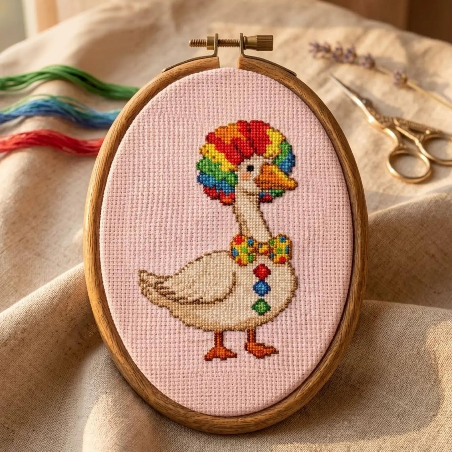 🦢Clown Duck Cross Stitch DIY Kit