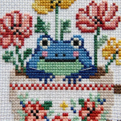 Cute Frog Cross Stitch DIY Kit