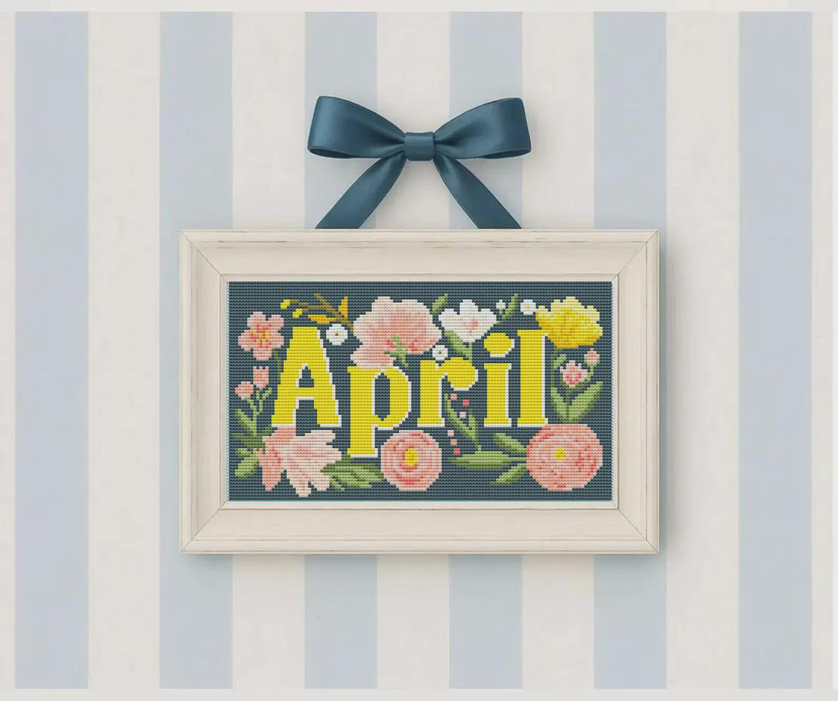Floral Calendar Cross Stitch DIY Kit