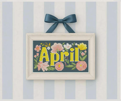 Floral Calendar Cross Stitch DIY Kit