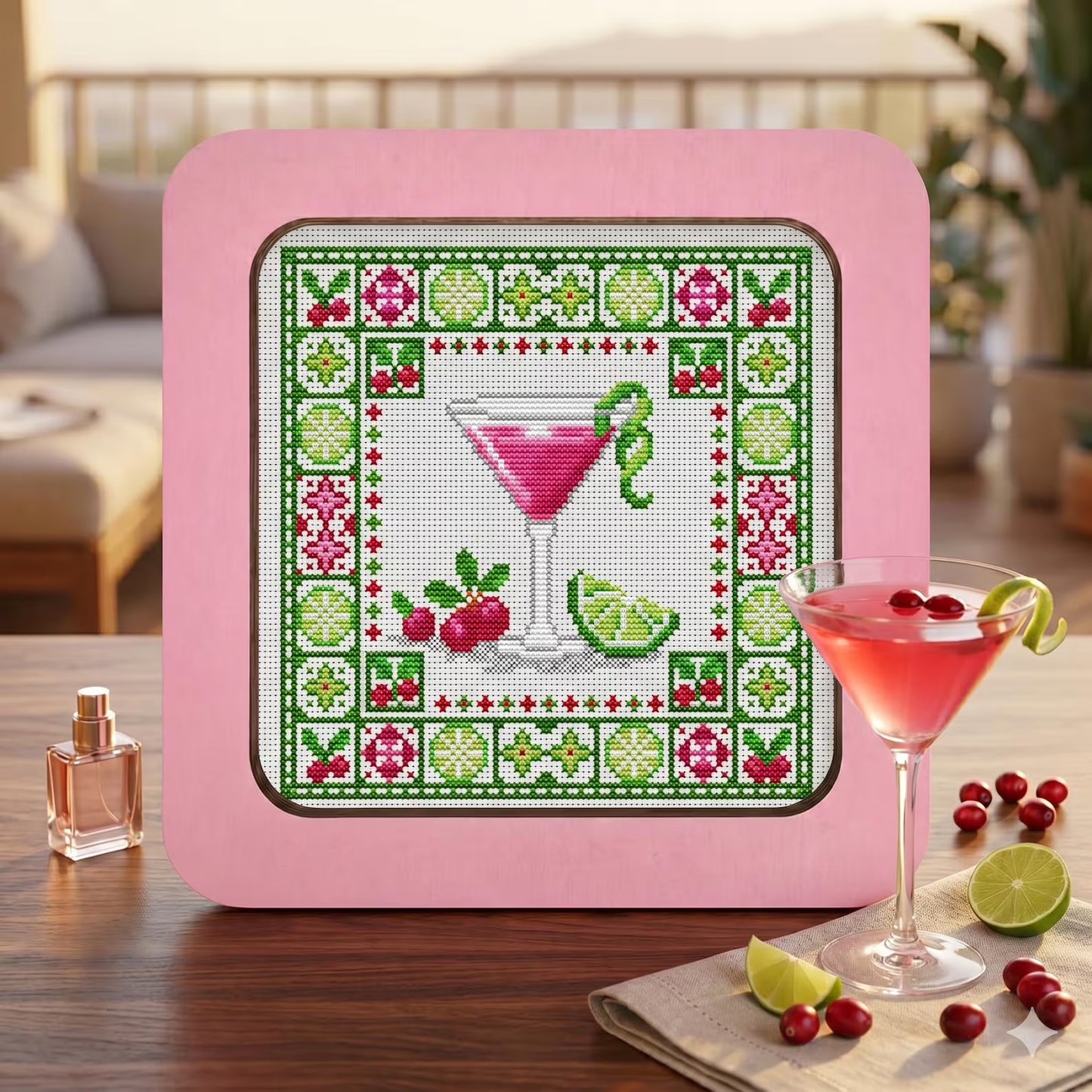 🍸Summer Cocktails Cross Stitch DIY Kit