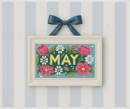 Floral Calendar Cross Stitch DIY Kit