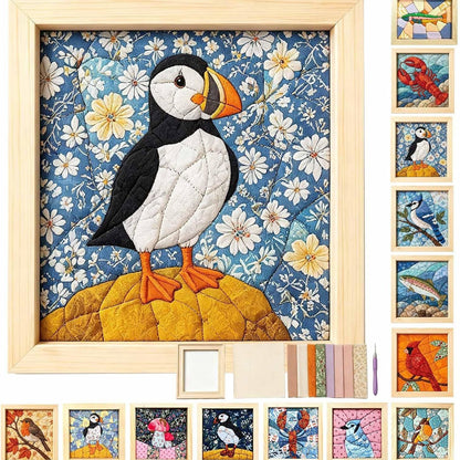 Kinusaiga No Sew Bird Fabric Art Kit