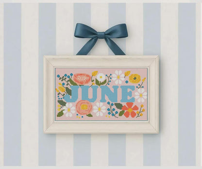 Floral Calendar Cross Stitch DIY Kit