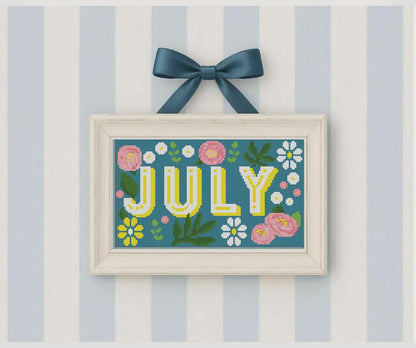 Floral Calendar Cross Stitch DIY Kit