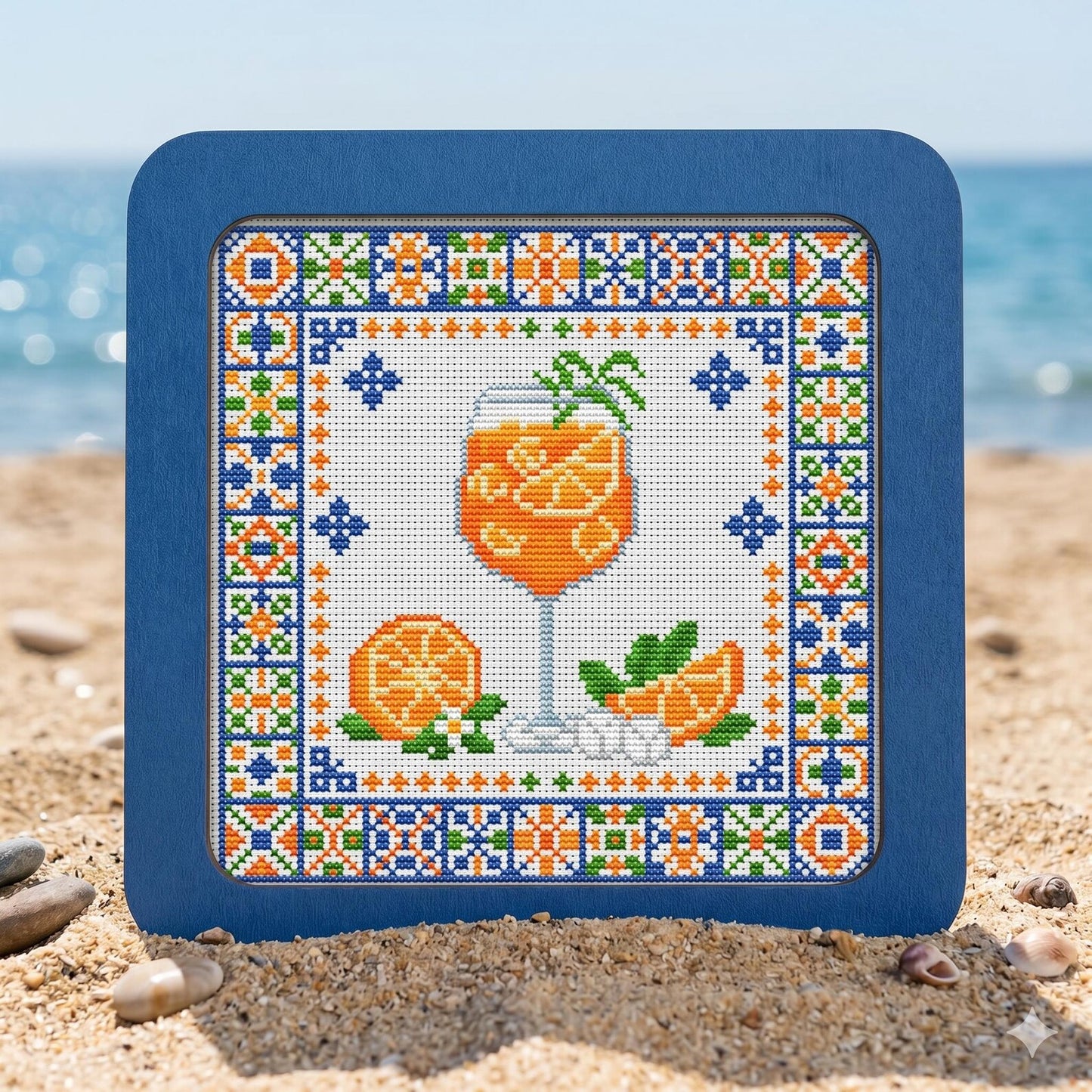 🍸Summer Cocktails Cross Stitch DIY Kit