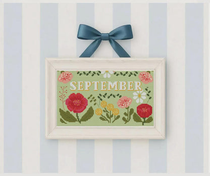 Floral Calendar Cross Stitch DIY Kit