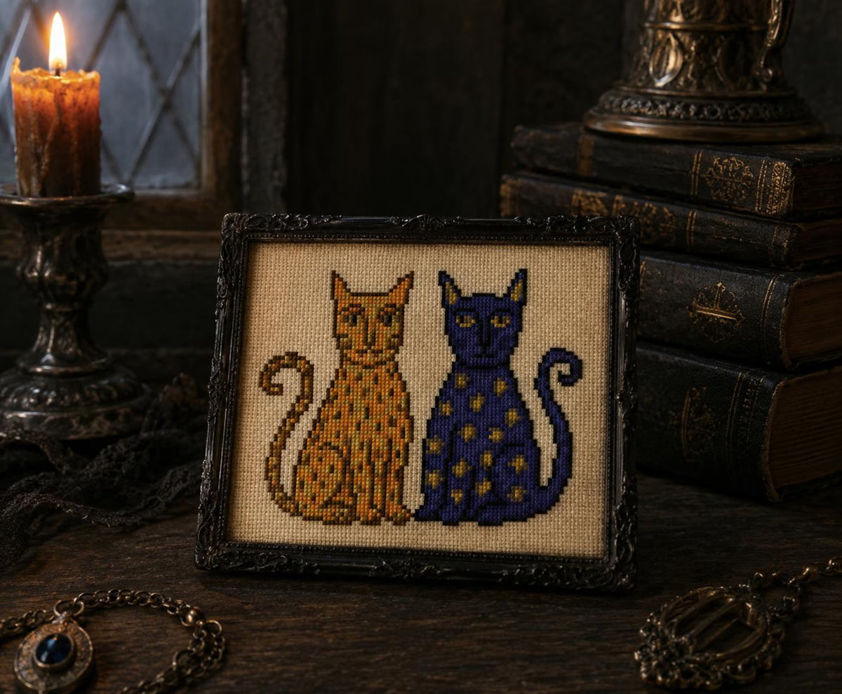 Medieval Cat Cross Stitch DIY Kit