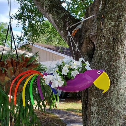 🔥Bright Colorful Bird Hanging Planter Yard Decor
