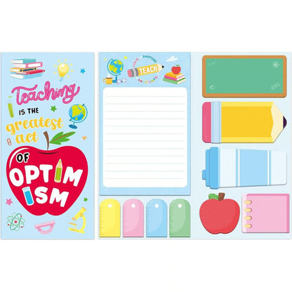 📝 "Teaching with Heart" Teacher's Sticky Notes – well-organized and inspiring, the perfect gift for teachers! ❤️🍎