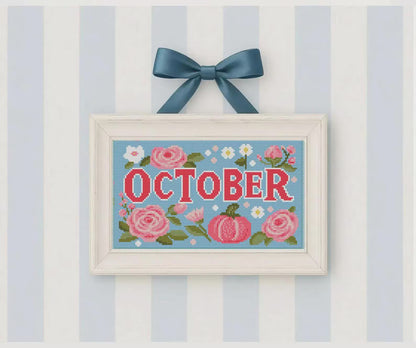 Floral Calendar Cross Stitch DIY Kit