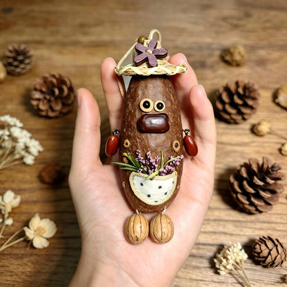 Creative Plant Nut Shell Pendant DIY Kit Handmade Craft Gift
