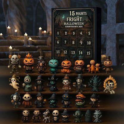 ✨2026 Halloween Countdown Advent Calendar Gift Box - 👻31 Nights of Fright Blindbags Surprise Set, Scary Doll Collectible Minifigures