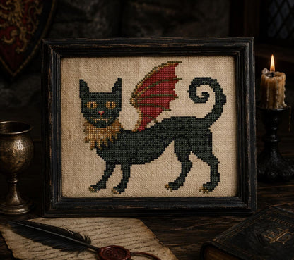 Medieval Cat Cross Stitch DIY Kit