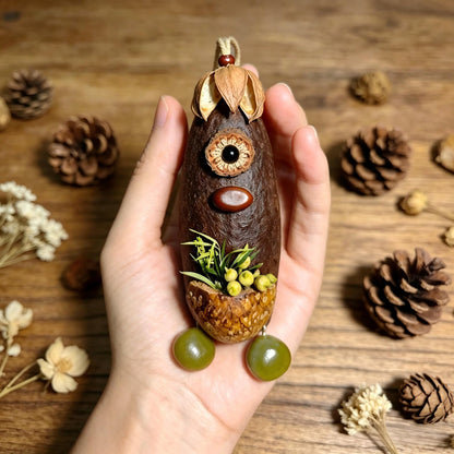 Creative Plant Nut Shell Pendant DIY Kit Handmade Craft Gift