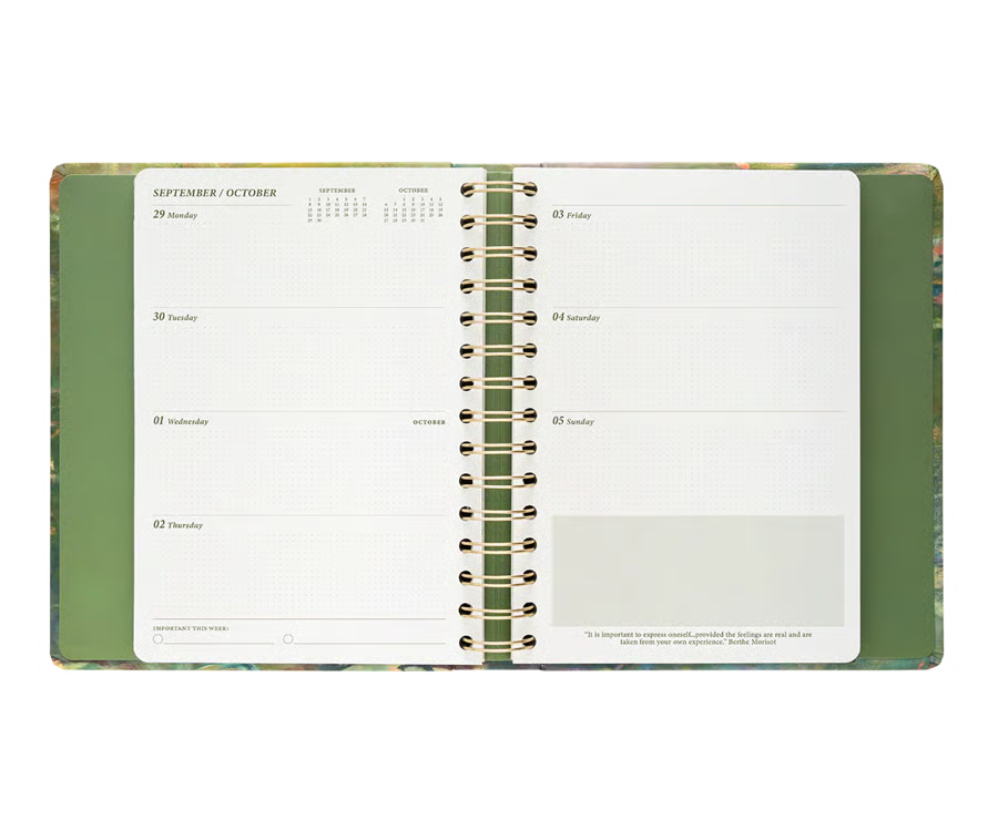 📚Water Lily Art Diary 2026 Week To View - Monet Diary (✨Hardcover)