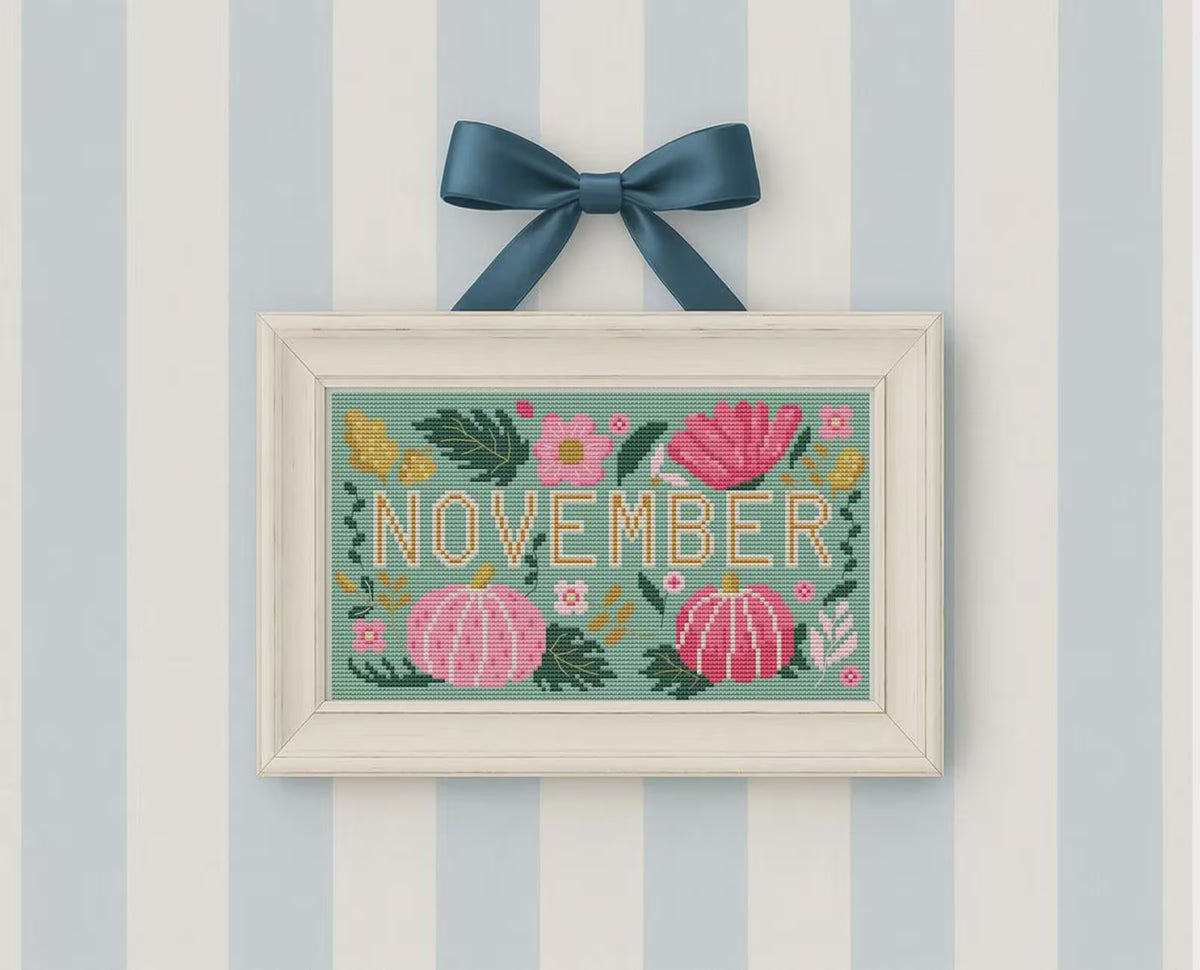 Floral Calendar Cross Stitch DIY Kit