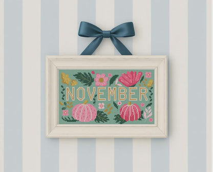 Floral Calendar Cross Stitch DIY Kit