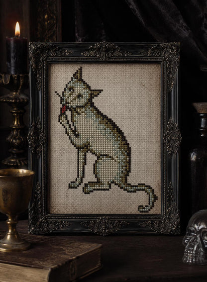 Medieval Cat Cross Stitch DIY Kit