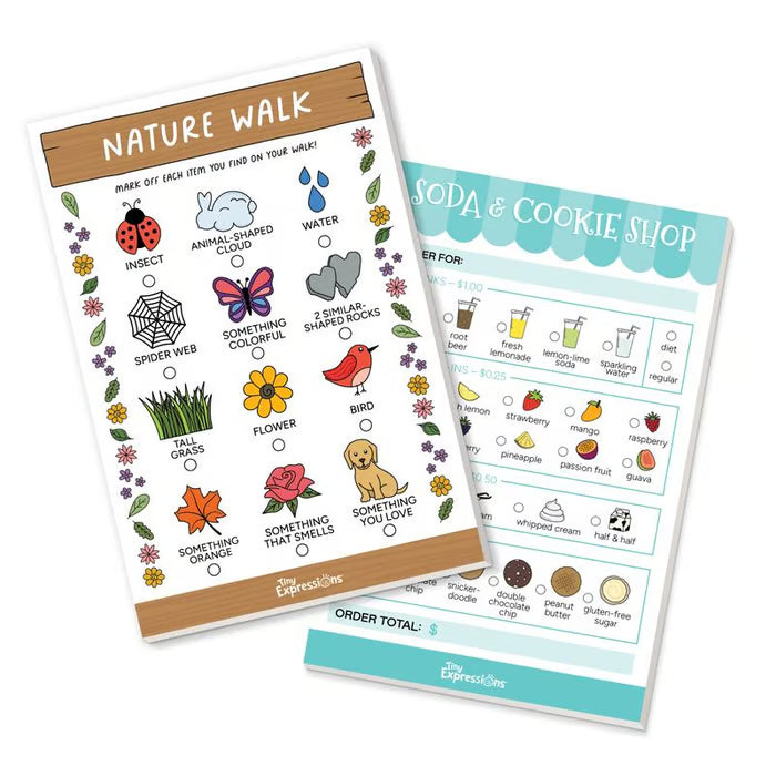 🥳 Pretend Play Notepads | 2-Pack | 50 Pages Each ✨