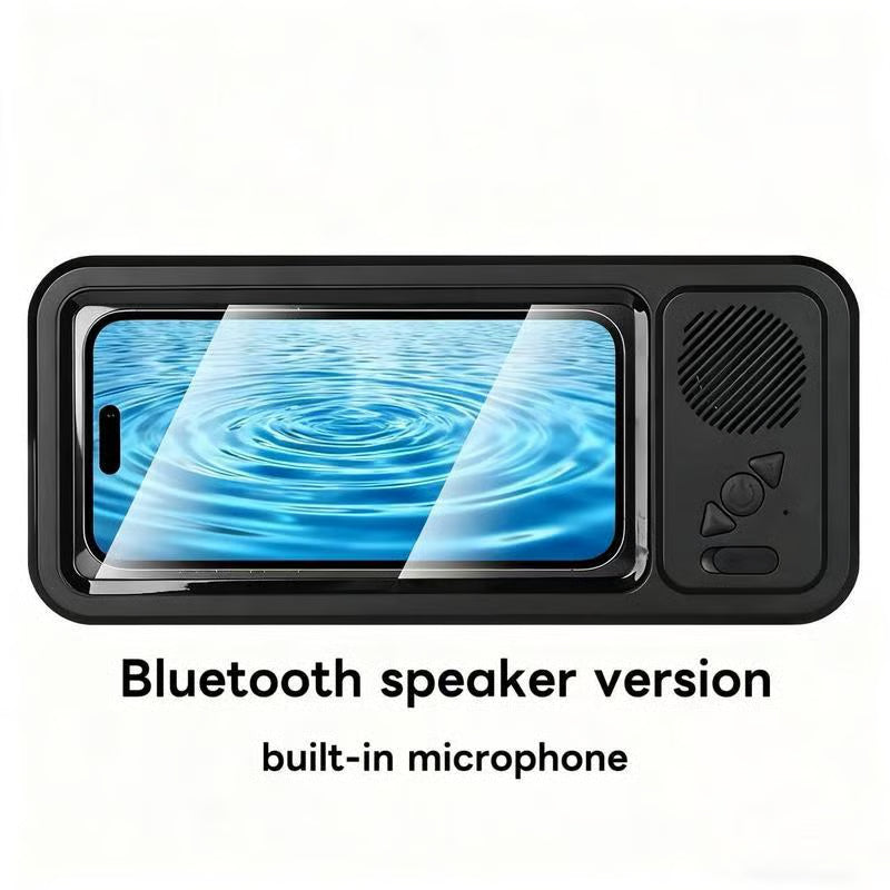 Waterproof Shower Phone Holder with Bluetooth Speaker