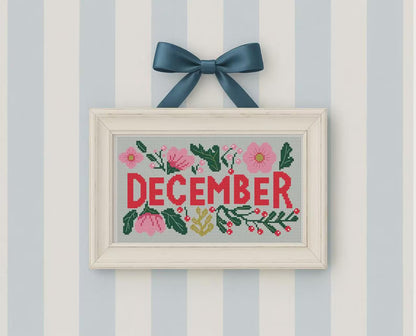Floral Calendar Cross Stitch DIY Kit